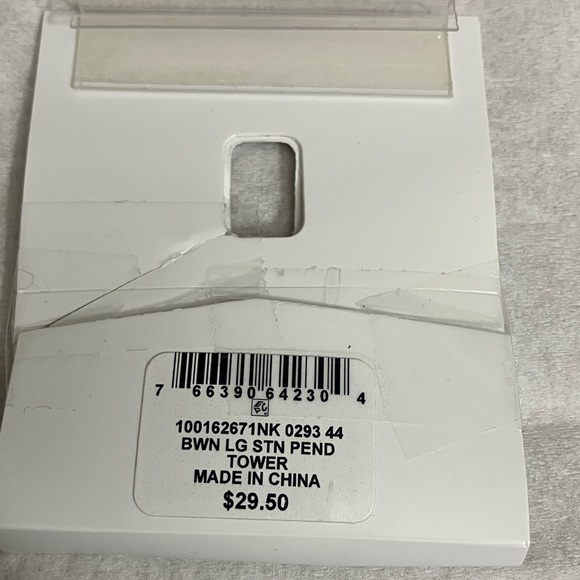 NWT Style & Co. Gold tone Necklace with Faceted Amber Pendant - Picture 2 of 7